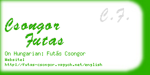 csongor futas business card